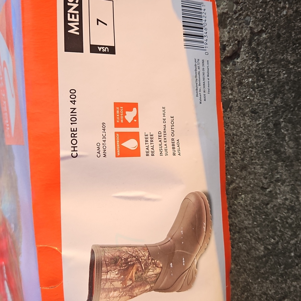 Mens Ozark Trail Waterproof Boots Chore 10IN 400 Size 7